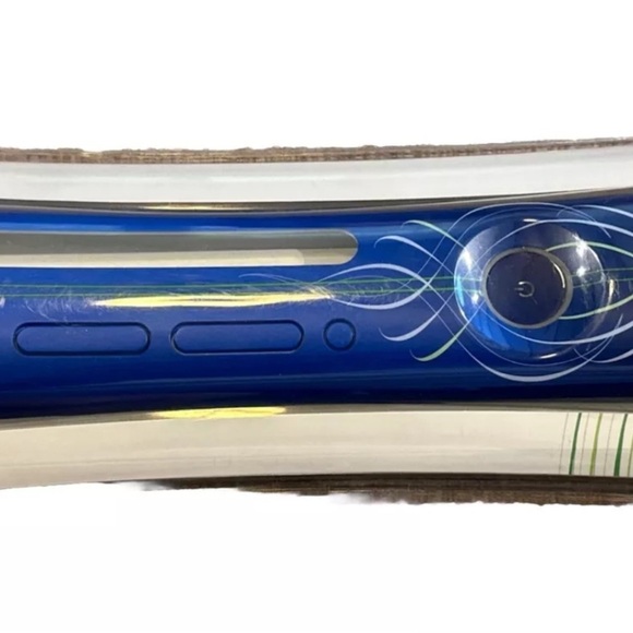 Brand New Official Microsoft XBOX 360 Faceplate Blue Hot Rod Factory Sealed - Picture 2 of 3